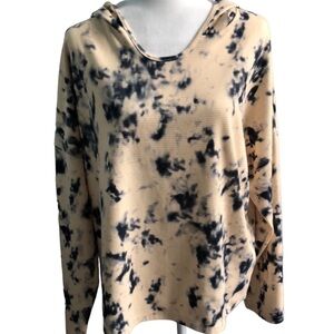 Cellabie Yellow & Blue Tie Dye High Low Hoodie Size XL